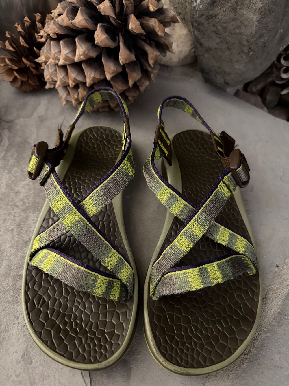 Chaco Z/1 EcoTread Wm8 Strappy Sandals LUVSEAT™ footbeds EUC